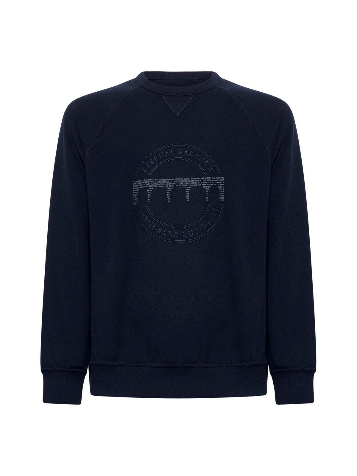 Logo-embroidered sweatshirt - Blue