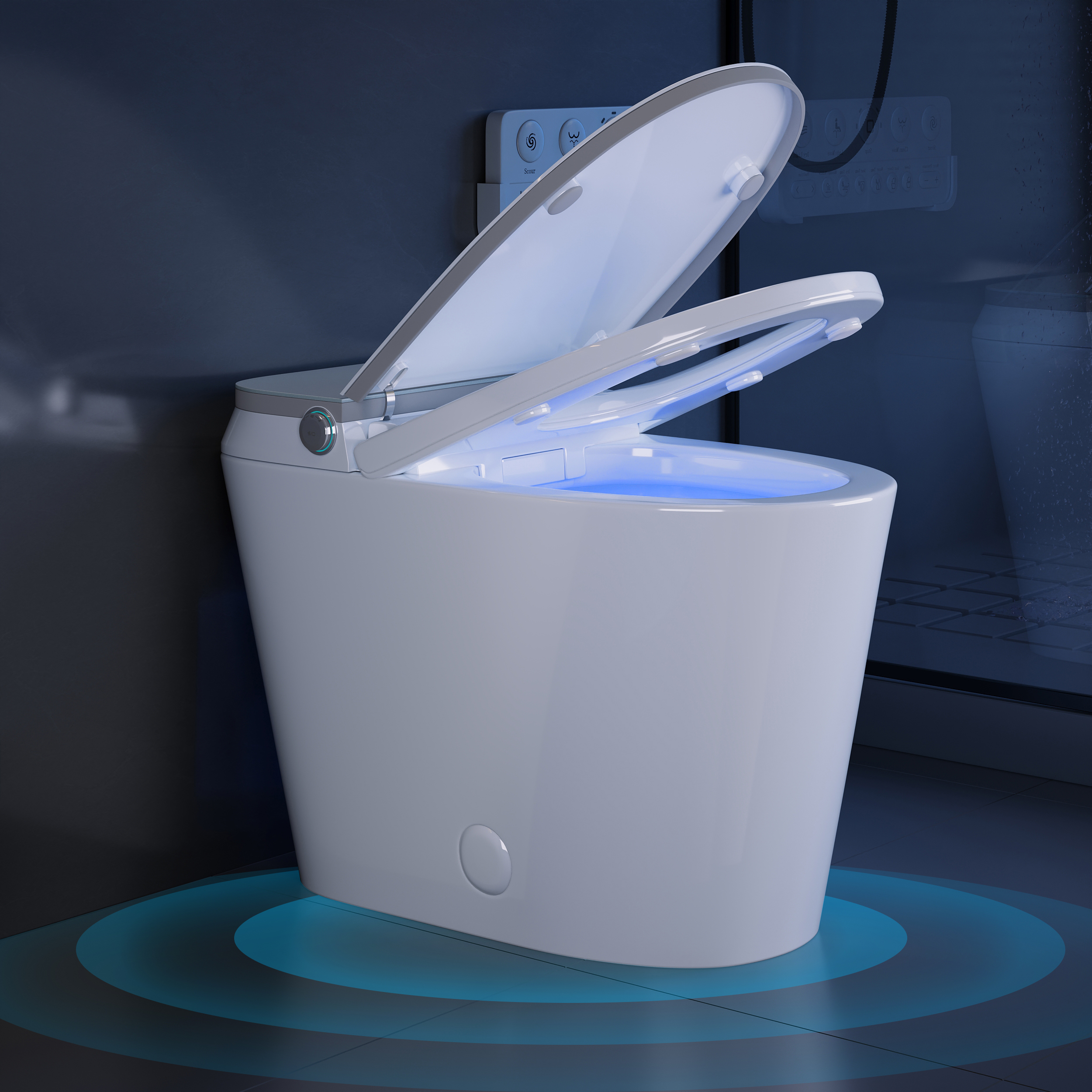 Hynova Smart Bidet Toilet with Powerful Flush, Built-in Tank, Foam Shield, ADA