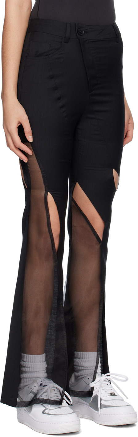 Black cutout slacks