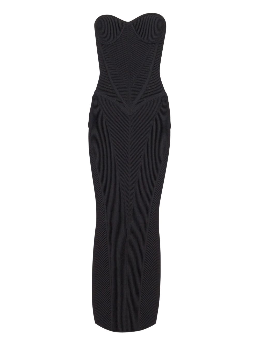 Balmain strapless midi dress - Black