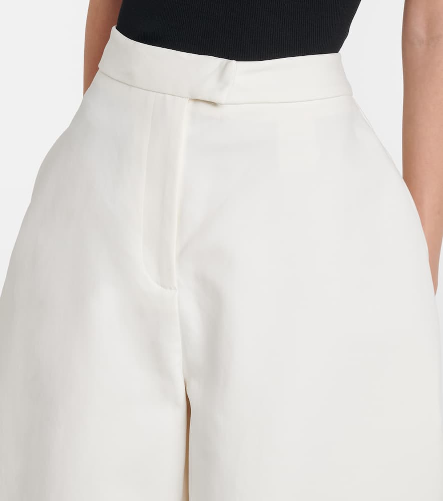 Róhe High-rise cotton barrel-leg pants
