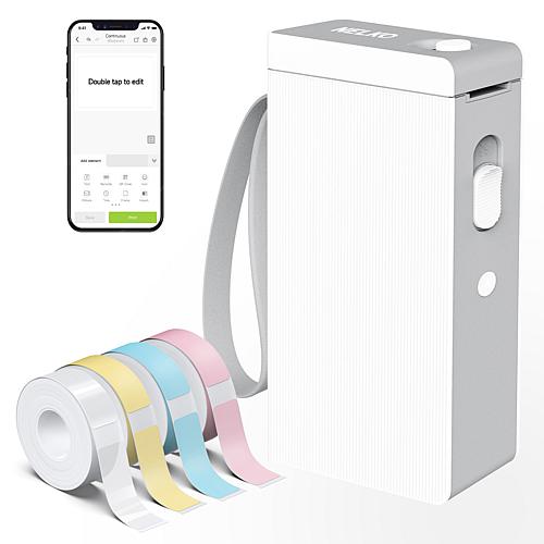 P22 Bluetooth Label Printer with 100pc Roll and 3 180pc Rolls