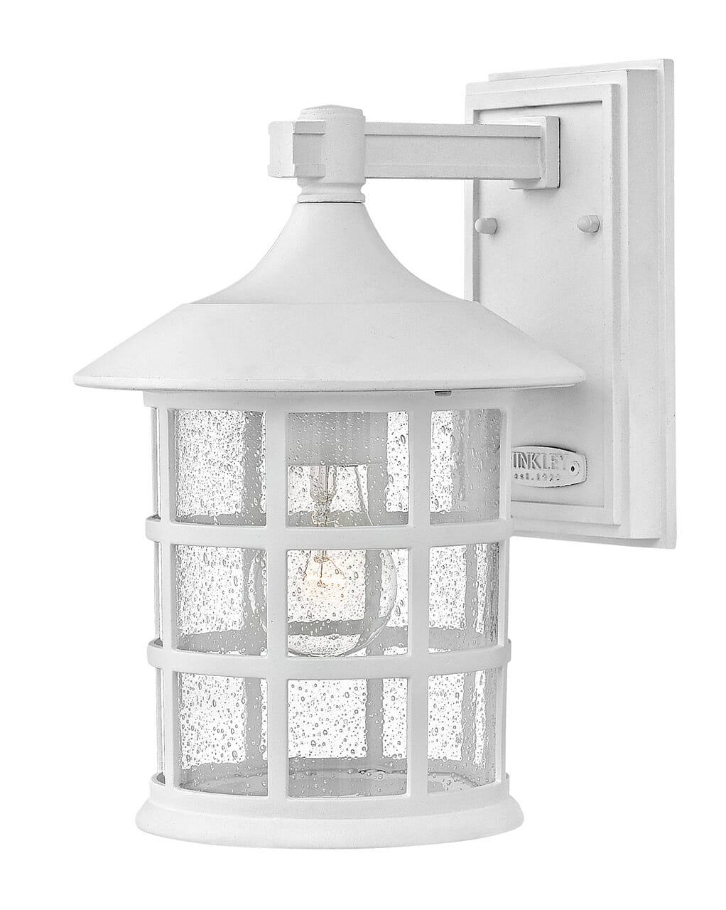 Textured White LED Outdoor Lantern from the Freeport Coastal Elements Collection
