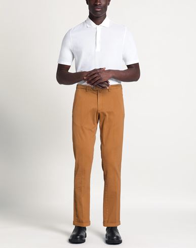 Man Pants Brown Size 35 Cotton, Elastane