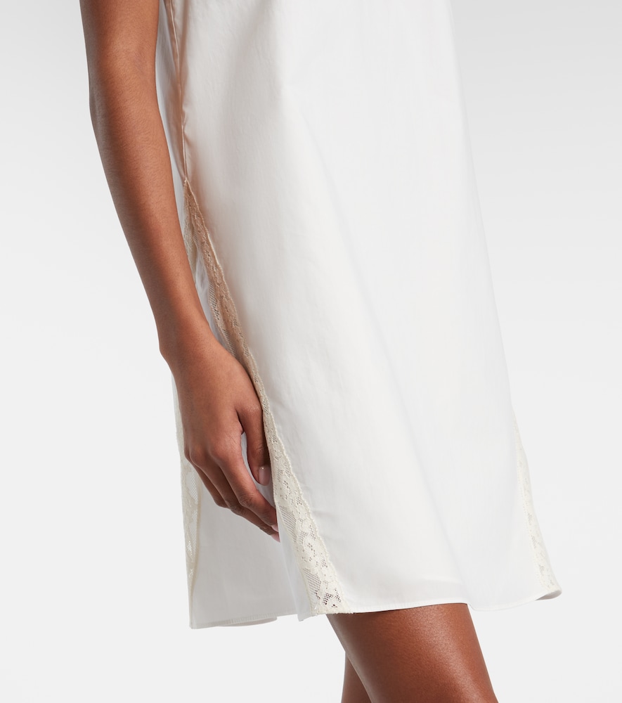 Alma lace-trimmed cotton minidress