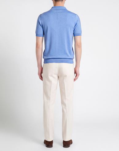 Man Polo shirt Light blue Size 38 Cotton