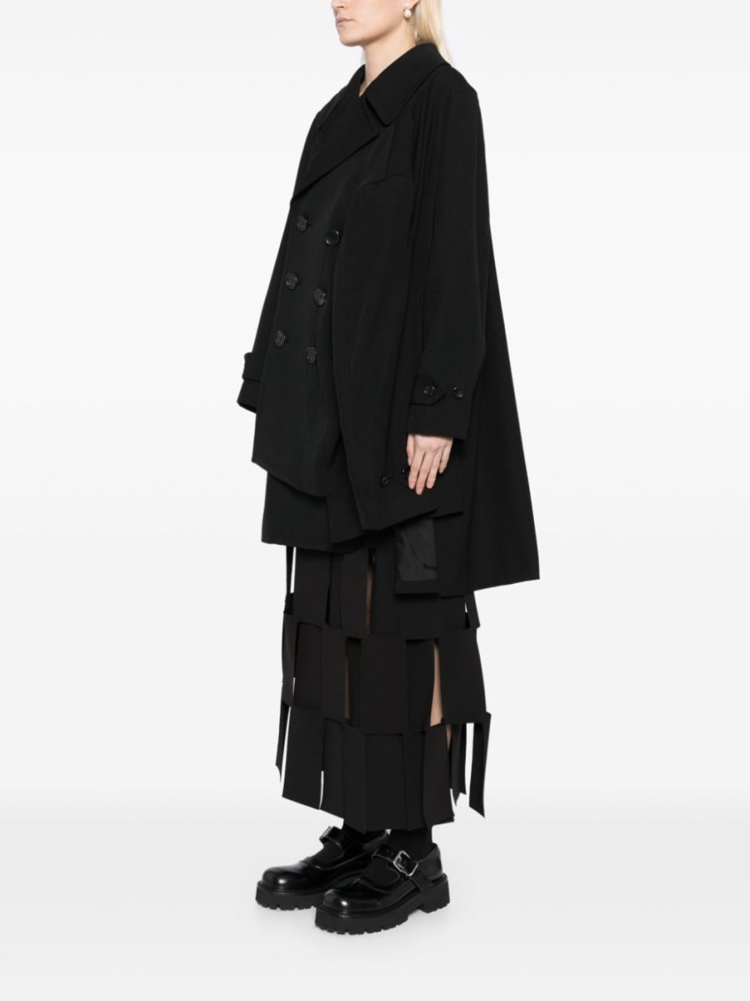 Black asymmetric Coat