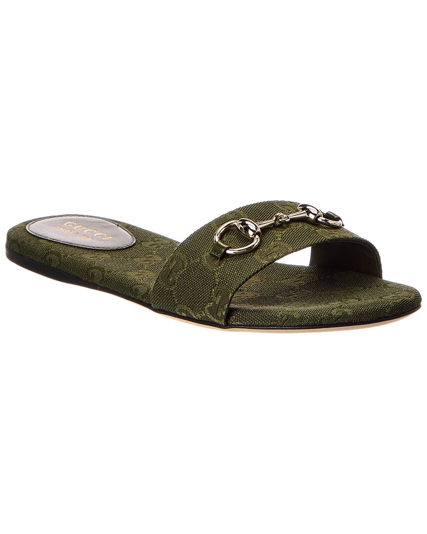 Horsebit GG Canvas Sandal
