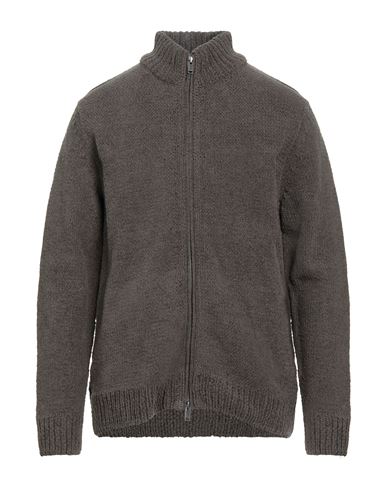 Man Cardigan Dark green Size S Cotton
