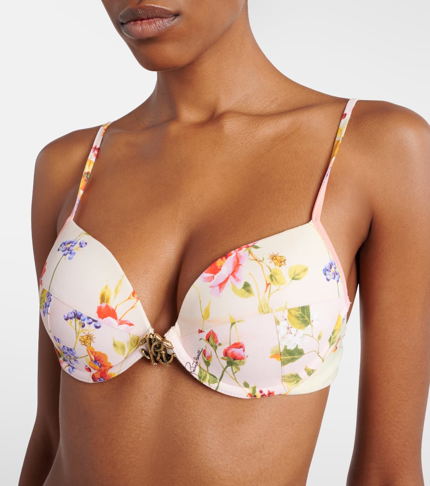 Printed bikini top