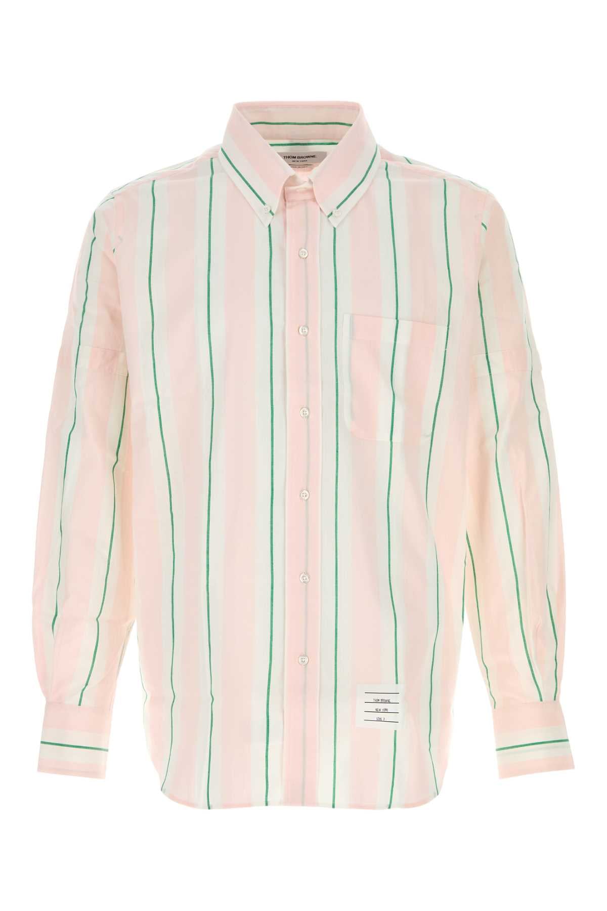 Striped Cotton Shirt — Pink