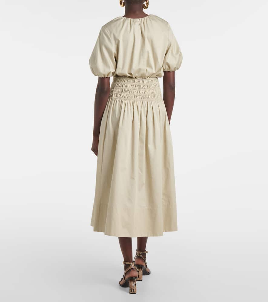 Leonie ruched midi skirt