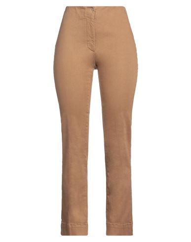 Nenah Woman Pants Camel Size 28 Cotton, Elastane