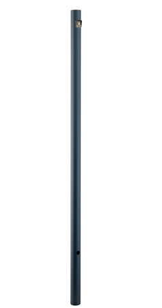 Matte Black Post With Photocell from the Direct Burial Lamp Posts Collection