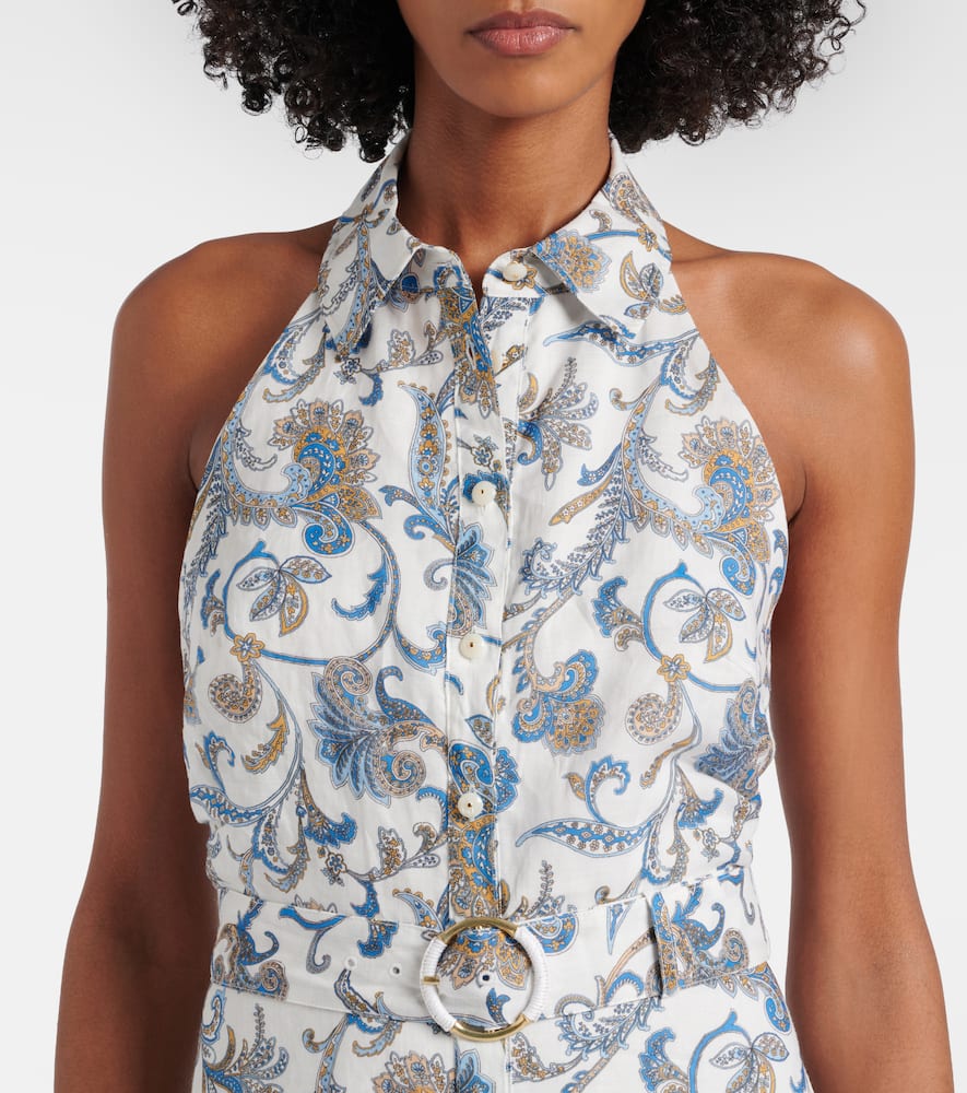 Mackey paisley ramie midi dress