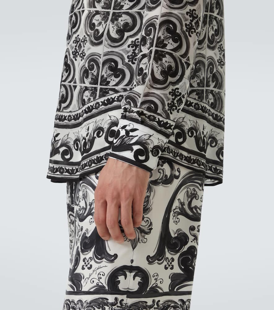Martini Majolica silk twill shirt