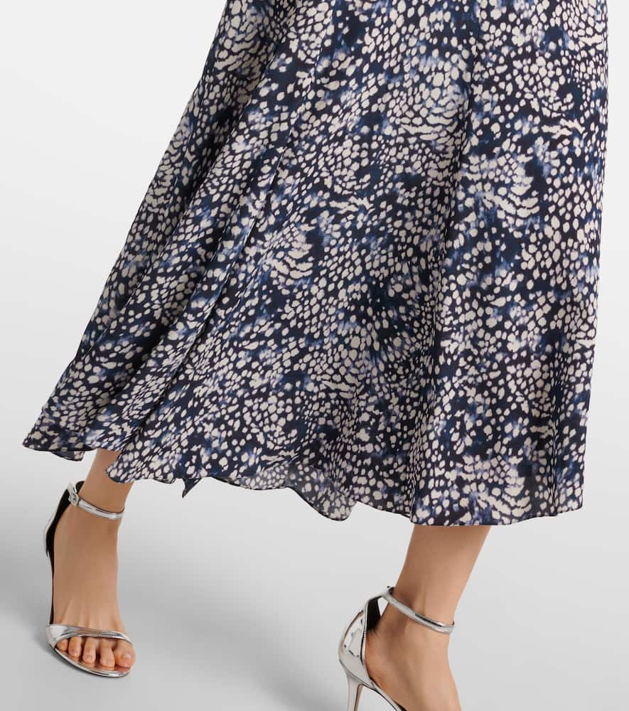Hanane ruffled printed silk-blend maxi dress
