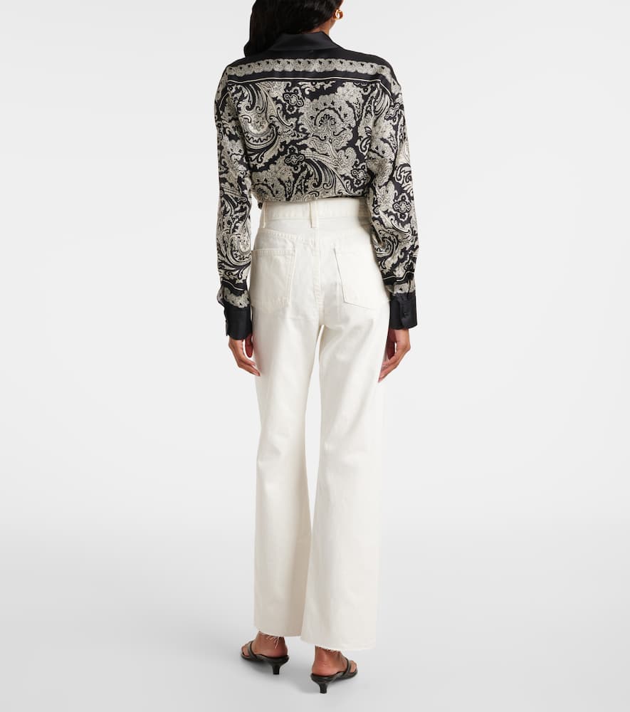Calla high-rise cropped straight jeans