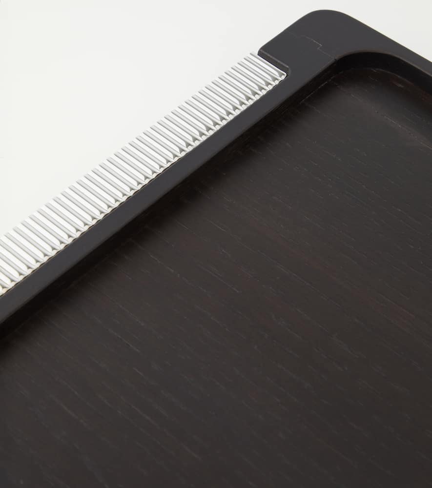 Bernadotte wooden and stainless steel tray by Sigvard Bernadotte