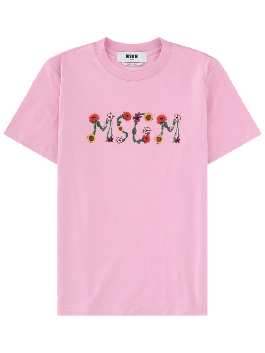 Pink Graphic Crew Neck T-Shirt