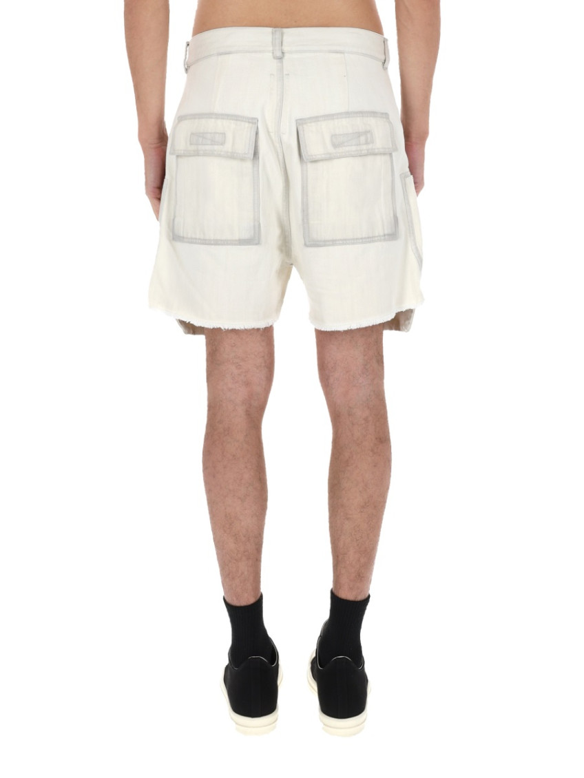 White Solid Shorts