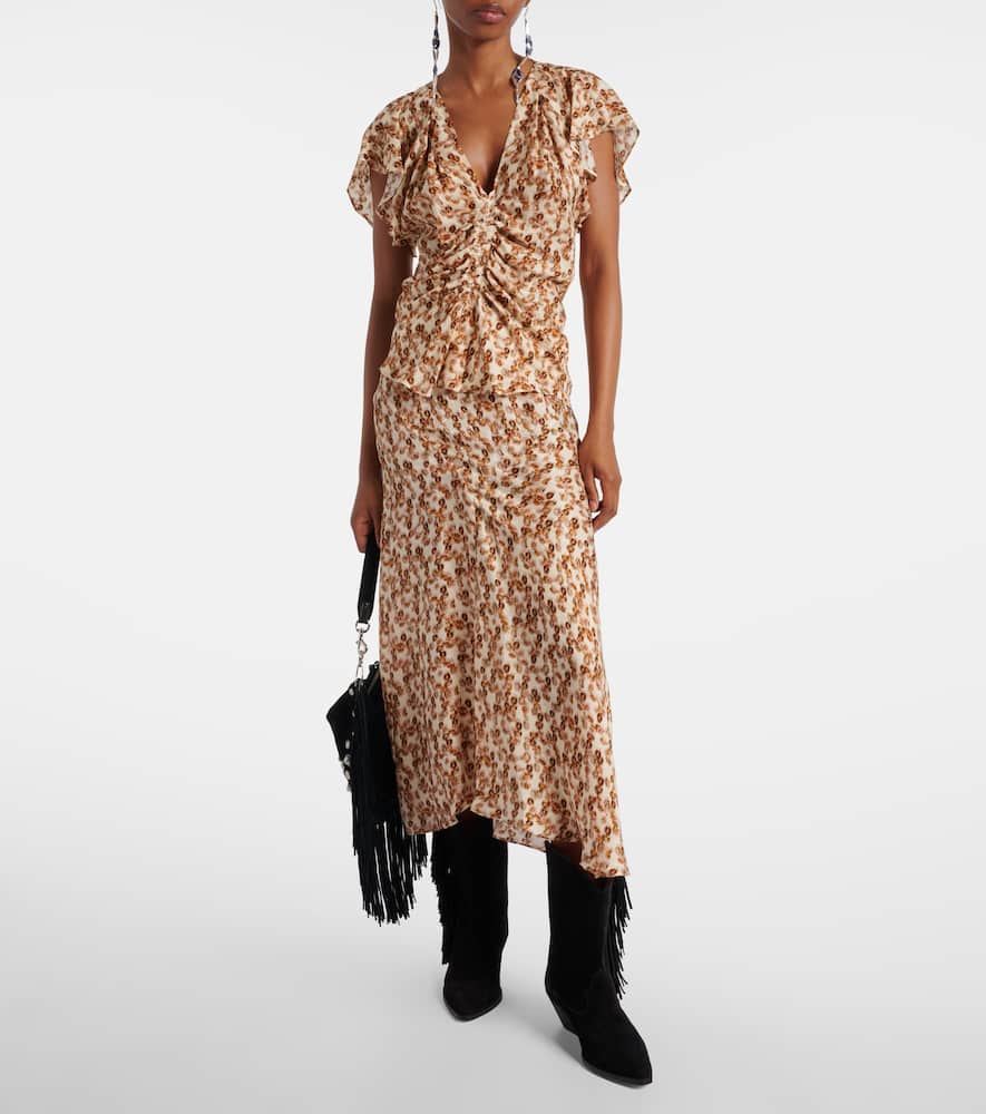 Lisanne printed midi skirt