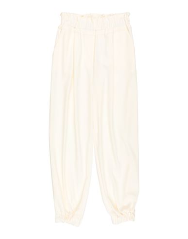 L:ú L:ú By Miss Grant Kid Girl Pants Cream Size 14 Polyester, Rayon, Elastane