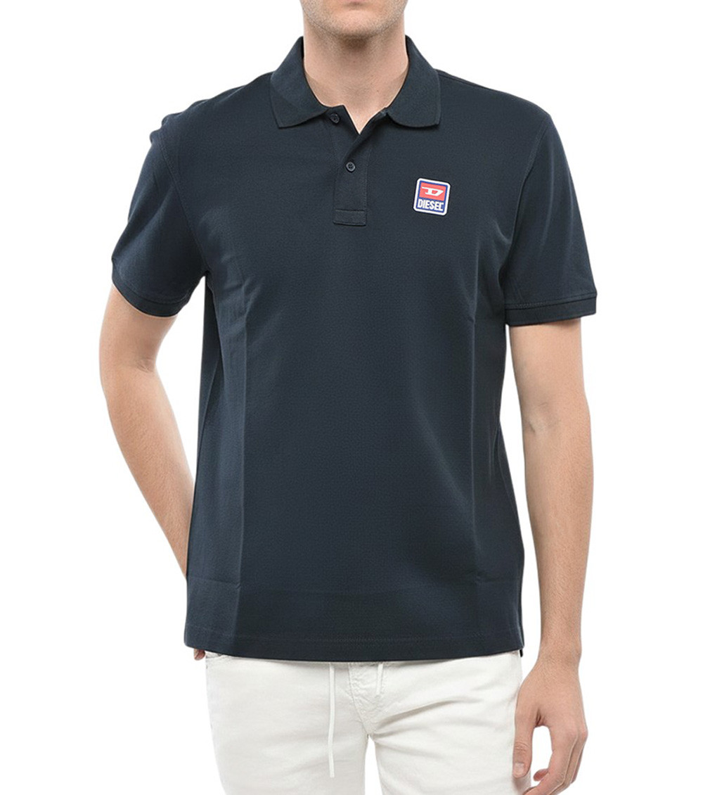 Blue Shirt Collar Polo