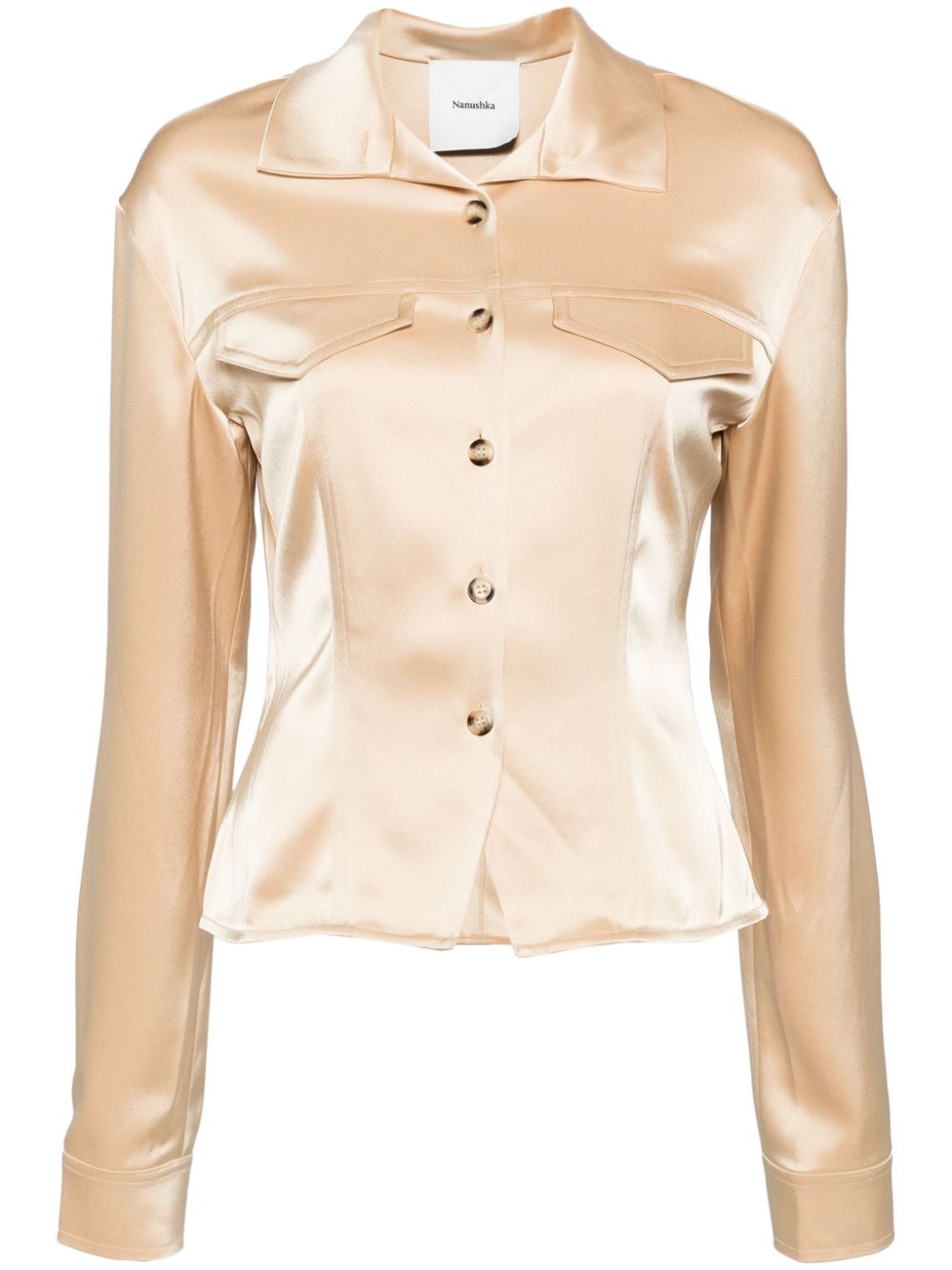 Gitta satin shirt - Gold