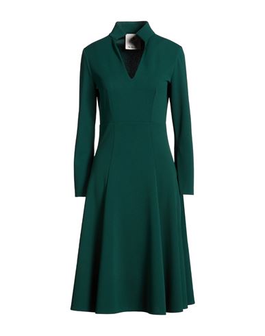 Woman Midi dress Green Size 2 Polyester, Elastane