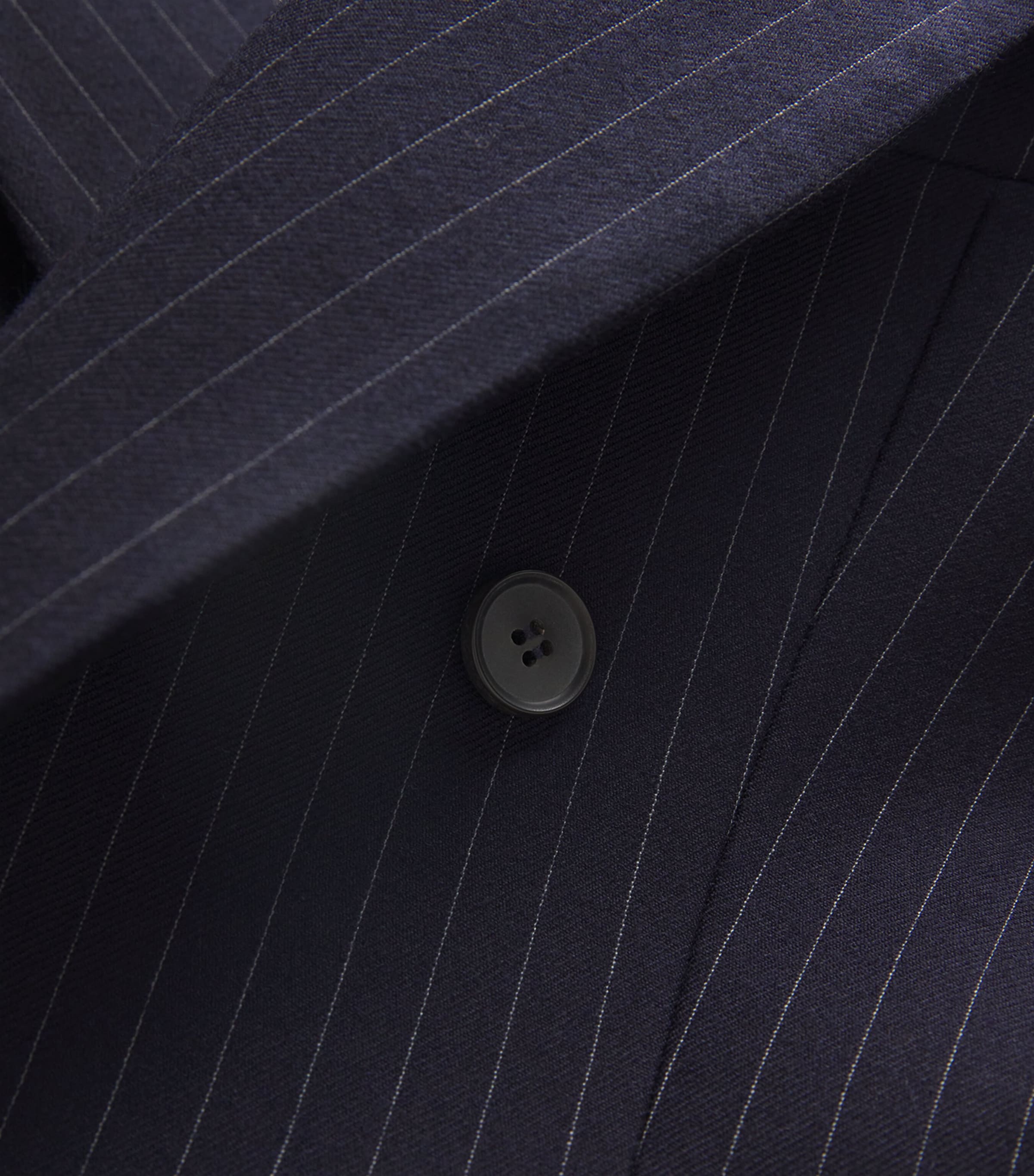 Pinstripe Double-Breasted Blazer