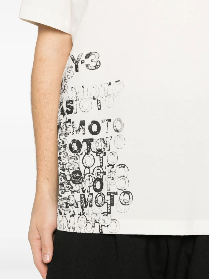 White Crewneck Printed T-Shirt