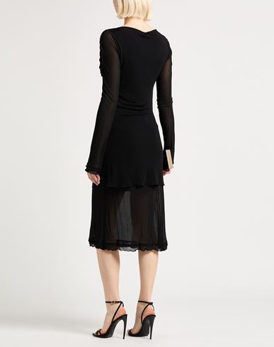 Woman Midi dress Black Size 6 Viscose