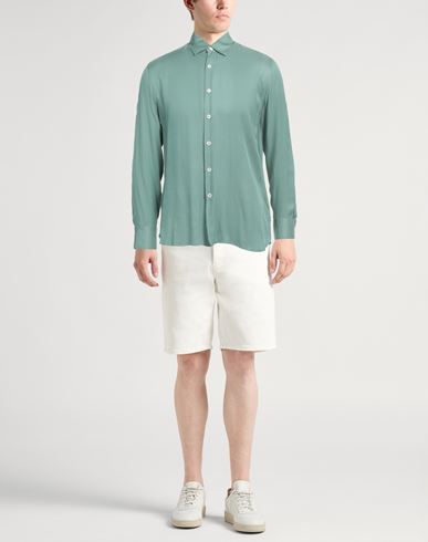 Pt Torino Man Shirt Sage green Size 15 ¾ Viscose