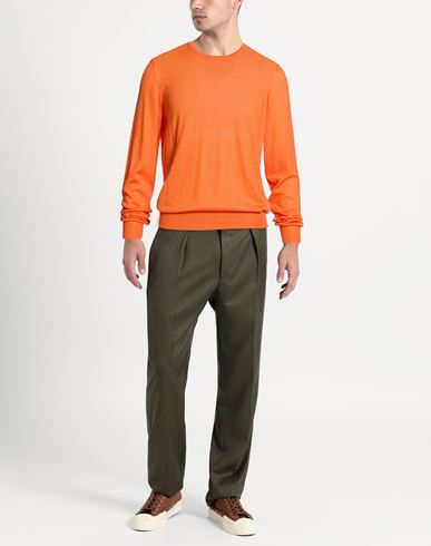 Man Sweater Orange Size 40 Virgin Wool