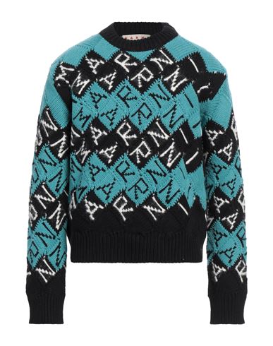 Marni Man Sweater Turquoise Size 38 Virgin Wool, Alpaca wool, Polyamide