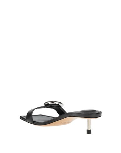 Woman Sandals Black Size 8 Leather