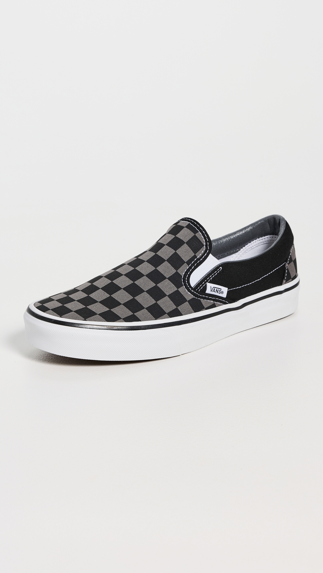 Classic Slip On Unisex Sneakers Black/Pewter Checkerboard W