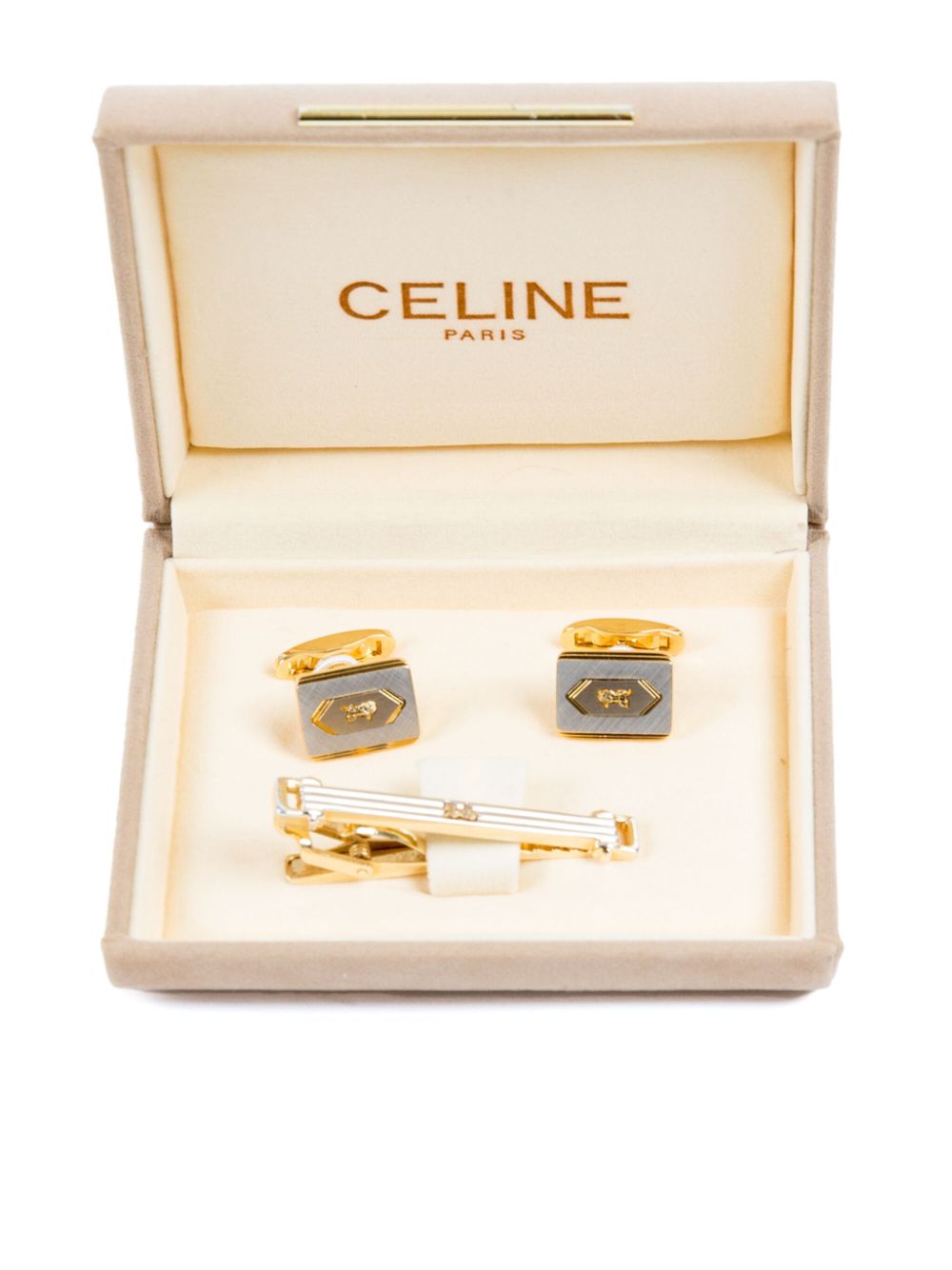 1990s Horsebit cufflinks set - Silver