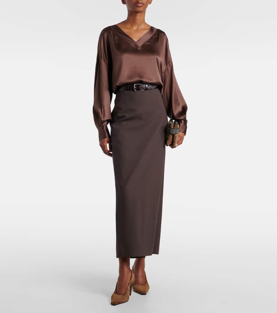 Silk satin blouse