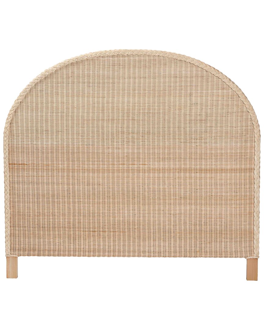 Lanica Japandi Sun Bleached Rattan King Size Standalone  Headboard