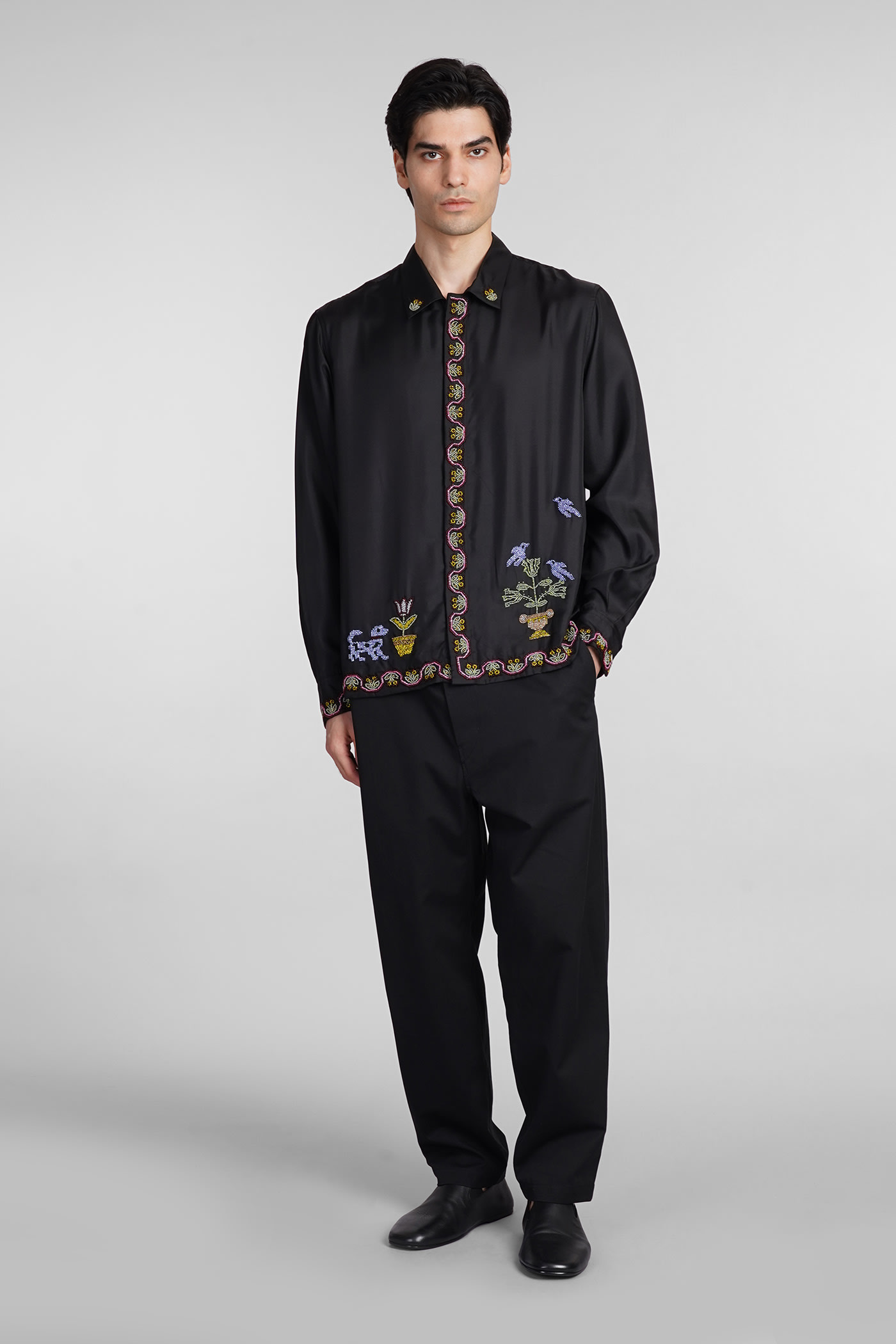 Shirt In Black Silk