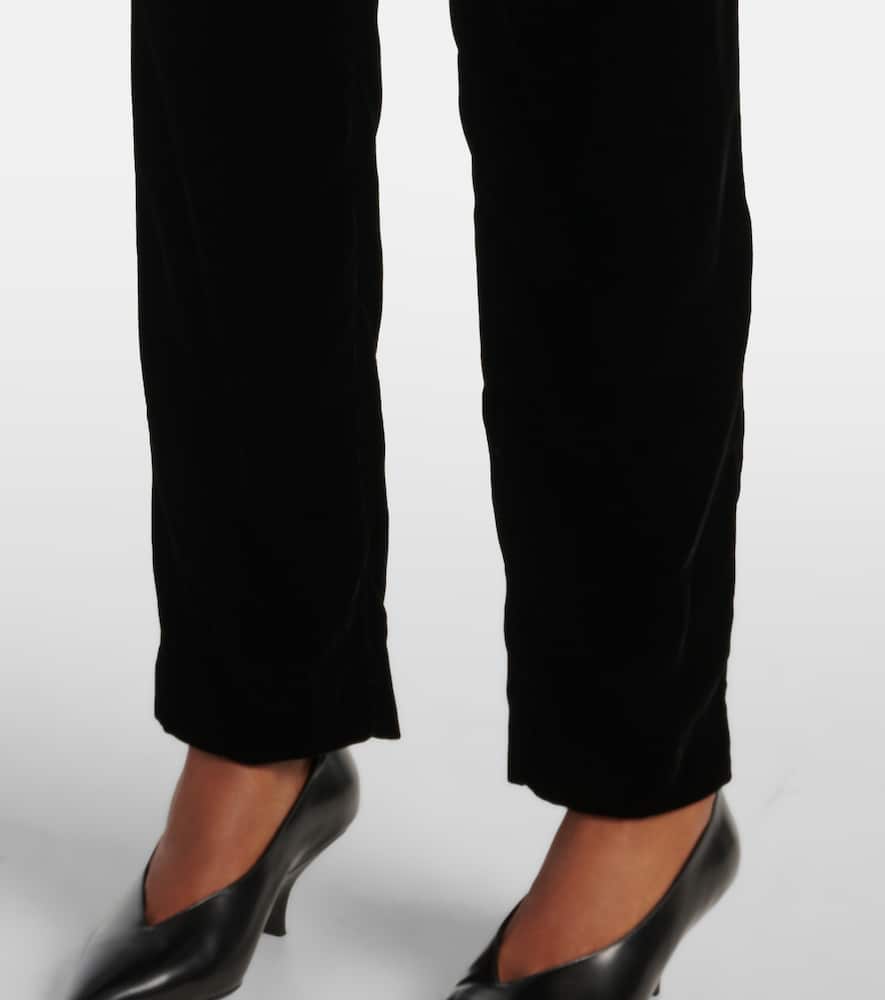 Blazé Milano Afterglow high-rise velvet slim pants