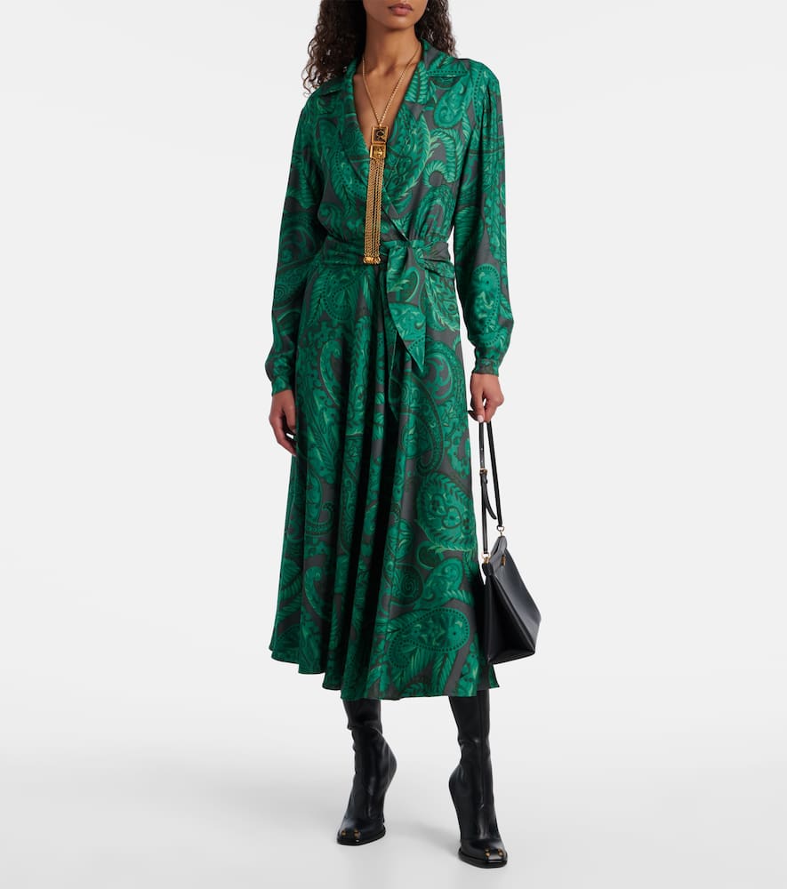 Belted midi dress