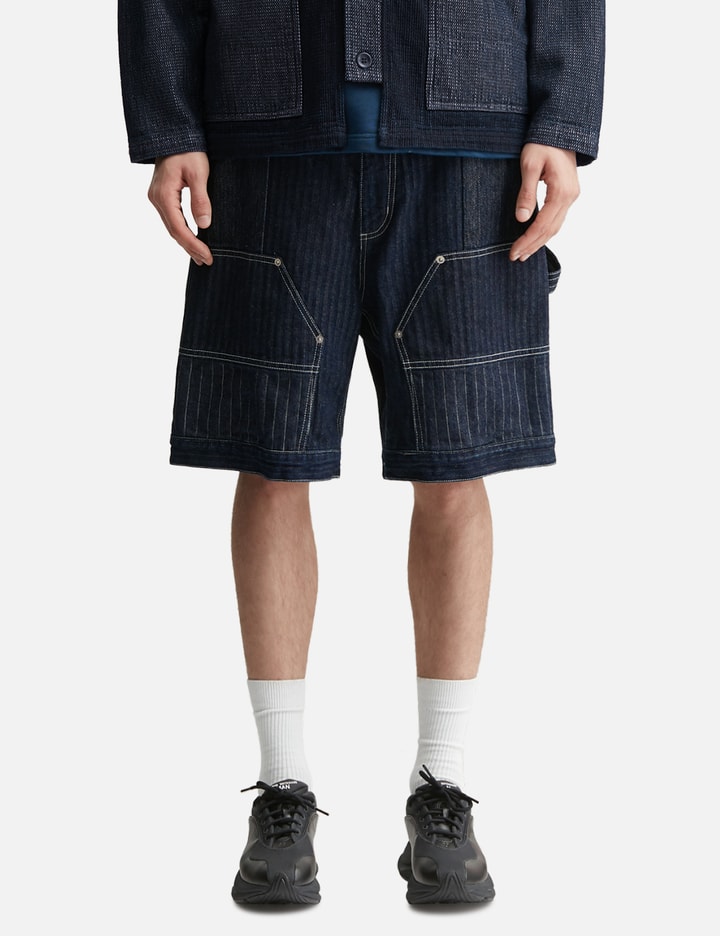 Patchwork Double Knee Shorts Rinse