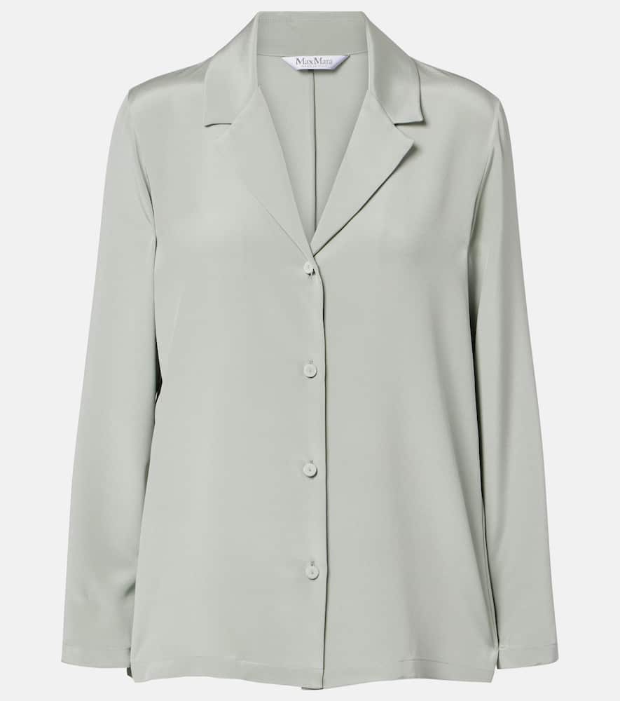 Aedo silk-blend satin shirt