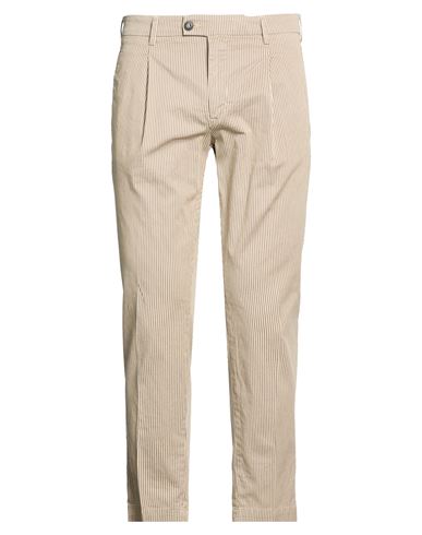 Man Pants Beige Size 35 Cotton, Elastane
