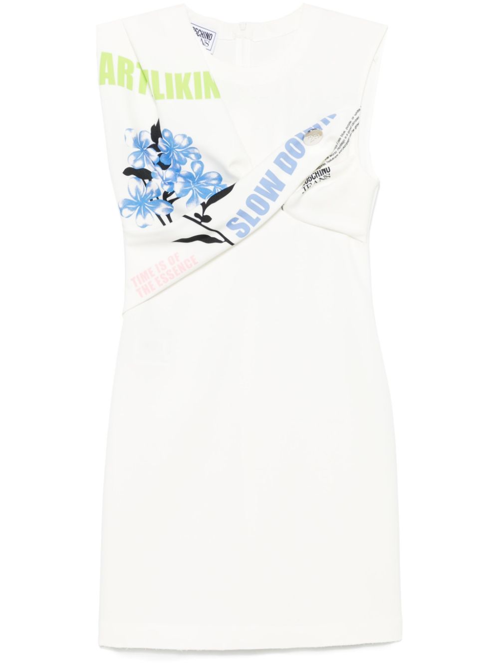 Sleeveless mini dress - White
