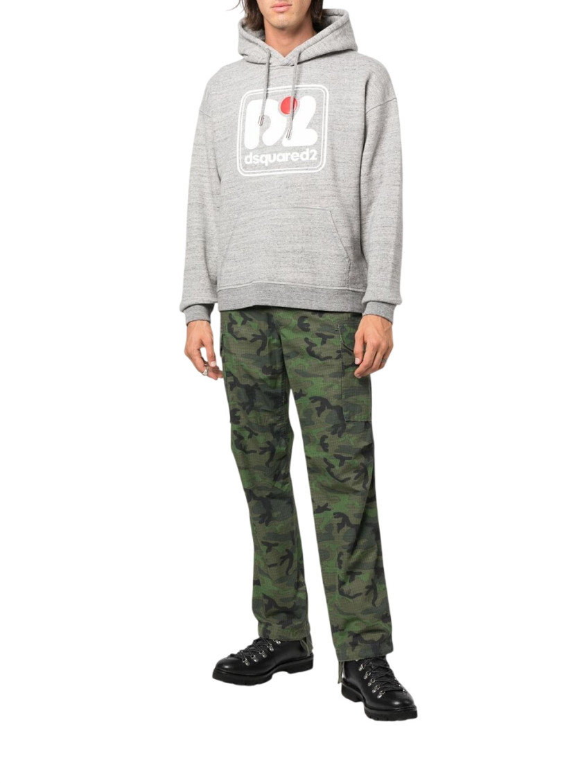 Logo-print cotton hoodie