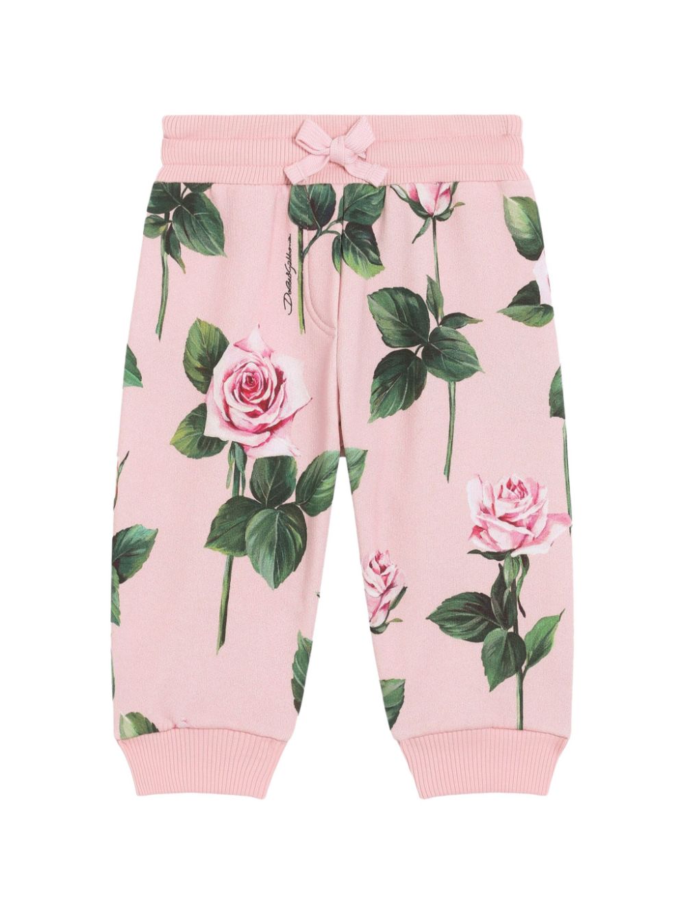 Floral-print trousers - Pink
